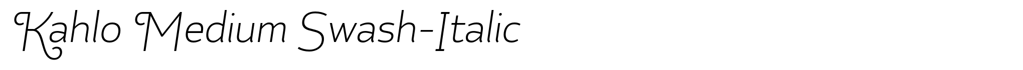 Kahlo Medium Swash-Italic image